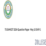 TS EAMCET 2024 Question Paper May 10 Shift 1